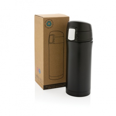 Logotrade promotional giveaway picture of: RCS Recycled stainless steel easy lock vacuum mug