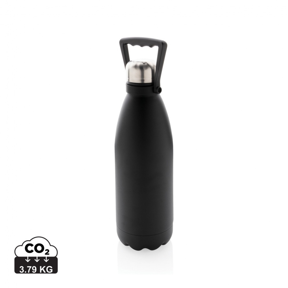 Logotrade corporate gift image of: RCS Recycled stainless steel large vacuum bottle 1.5L