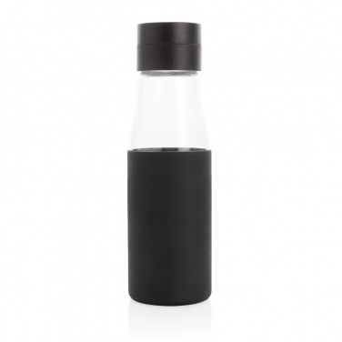 Logo trade promotional items image of: Ukiyo glass hydration tracking bottle with sleeve