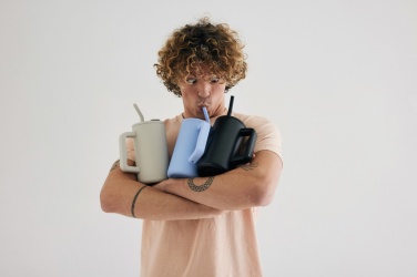 Logo trade promotional merchandise image of: Cube RCS certified recycled steel mug 800ml