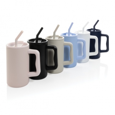 Logo trade promotional gifts picture of: Cube RCS certified recycled steel mug 800ml