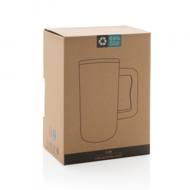 Logotrade promotional merchandise image of: Cube RCS certified recycled steel mug 800ml