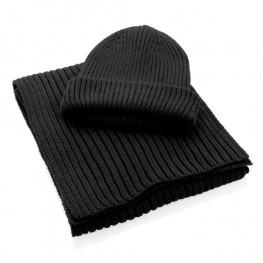 Logo trade promotional giveaways picture of: Impact AWARE™  Polylana® double knitted beanie