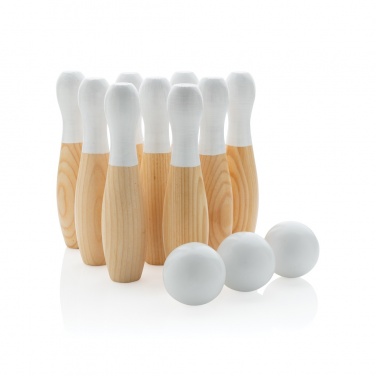 Logo trade promotional gifts picture of: Wooden skittles set