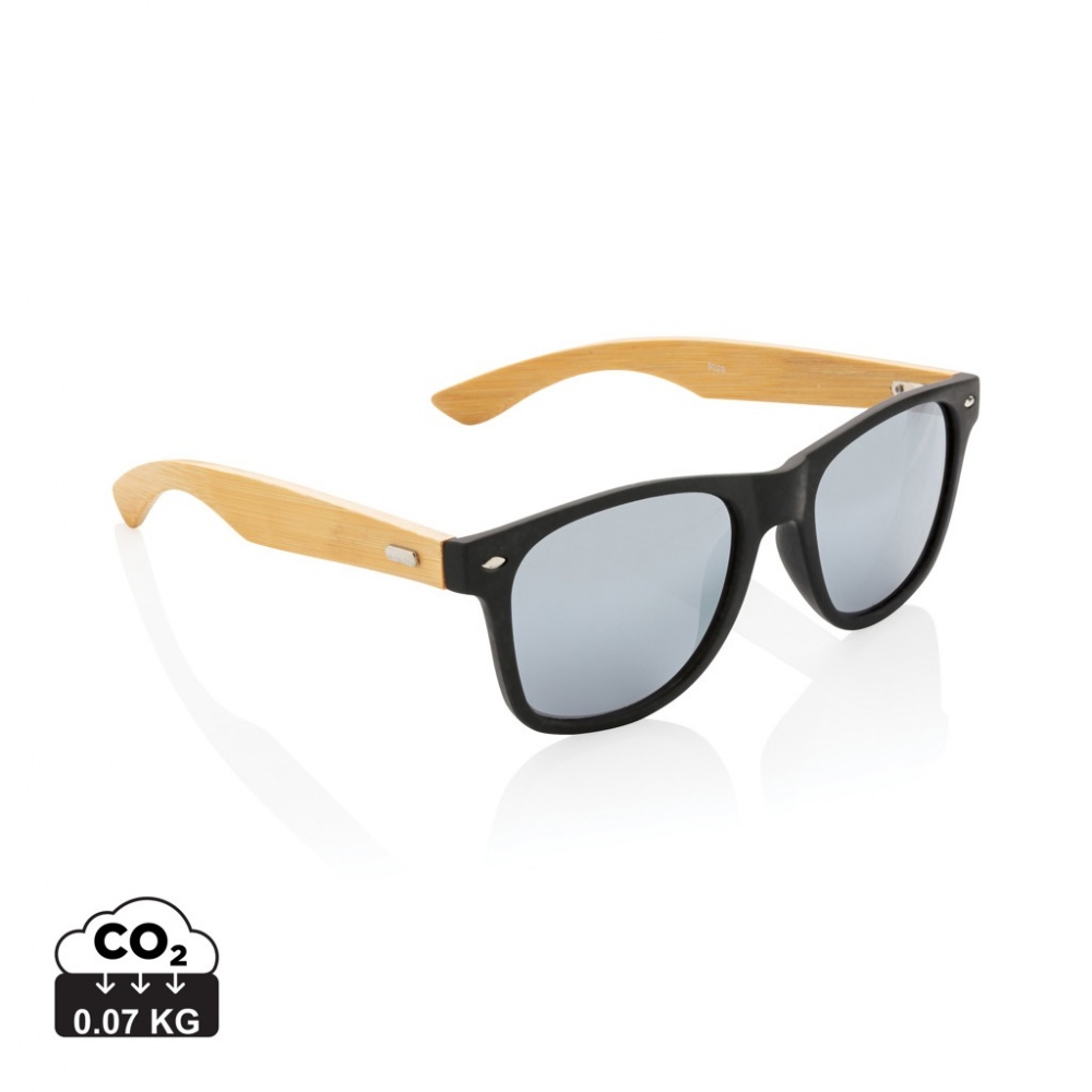 Logotrade corporate gift picture of: Bamboo and RCS recycled plastic sunglasses