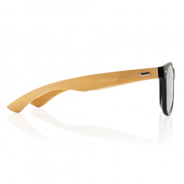 Logo trade corporate gift photo of: Bamboo and RCS recycled plastic sunglasses