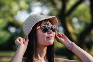 Logo trade corporate gift photo of: Bamboo and RCS recycled plastic sunglasses