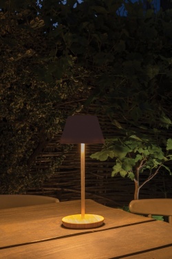 Logo trade business gifts image of: Pure Glow RCS usb-rechargeable recycled plastic table lamp