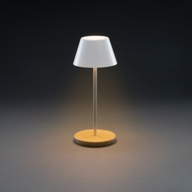 Logotrade promotional merchandise image of: Pure Glow RCS usb-rechargeable recycled plastic table lamp