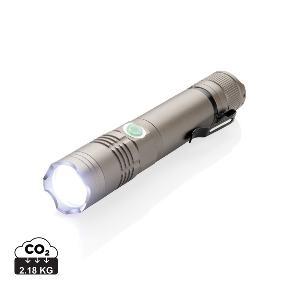 Logo trade promotional products picture of: Rechargeable 3W flashlight