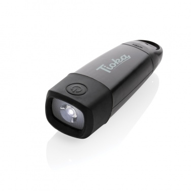 Logo trade promotional products picture of: Lightwave RCS rplastic USB-rechargeable torch with crank