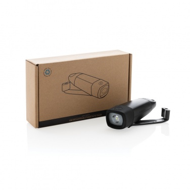 Logotrade promotional giveaway image of: Lightwave RCS rplastic USB-rechargeable torch with crank