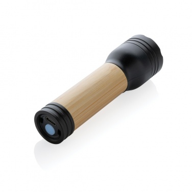 Logotrade promotional giveaways photo of: Lucid 1W RCS certified recycled plastic & bamboo torch