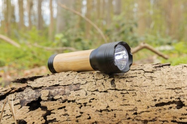 Logo trade business gift photo of: Lucid 1W RCS certified recycled plastic & bamboo torch