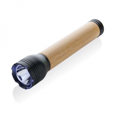 Logo trade promotional gifts picture of: Lucid 5W RCS certified recycled plastic & bamboo torch