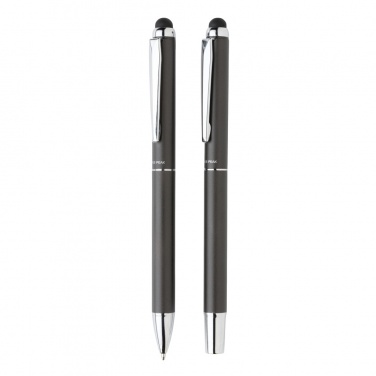 Logotrade promotional item image of: Swiss Peak deluxe pen set in PU pouch