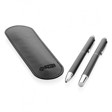 Logotrade promotional giveaway image of: Swiss Peak deluxe pen set in PU pouch
