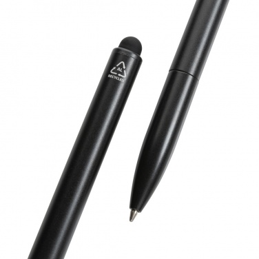 Logo trade promotional gifts picture of: Kymi RCS certified recycled aluminium pen with stylus