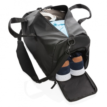 Logo trade promotional gifts image of: Fashion black weekend bag PVC free