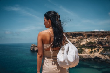 Logo trade promotional products image of: Impact Aware™ 285gsm rcanvas duffel bag undyed