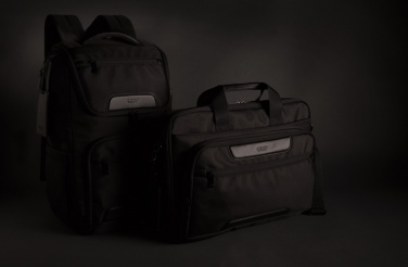 Logo trade promotional giveaways image of: Swiss Peak RPET Voyager RFID 15.6" laptop bag