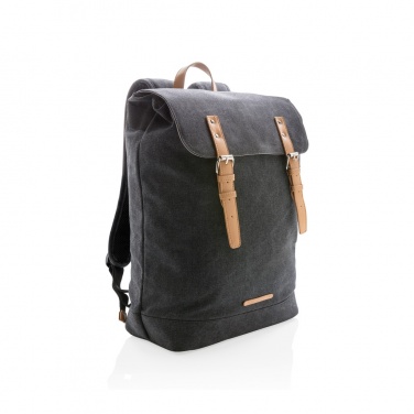 Logo trade business gift photo of: Canvas laptop backpack PVC free