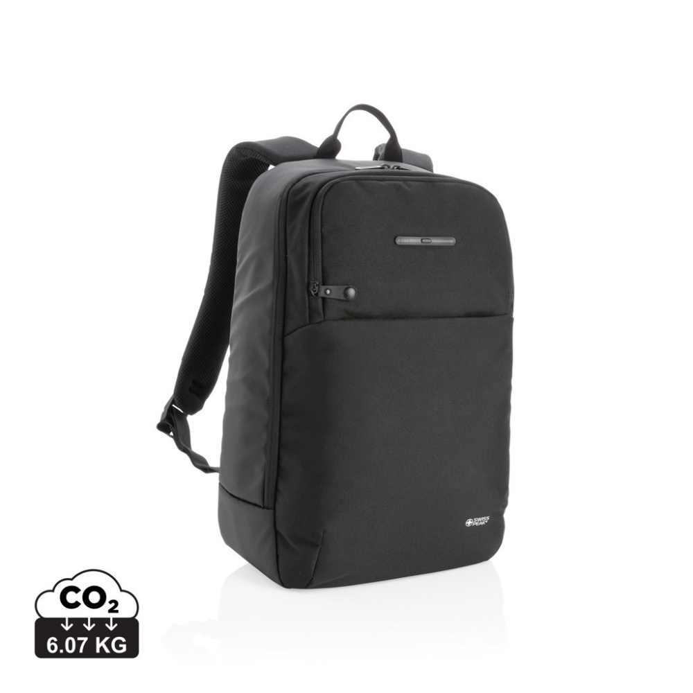 Logo trade promotional product photo of: Swiss Peak laptop backpack with UV-C steriliser pocket
