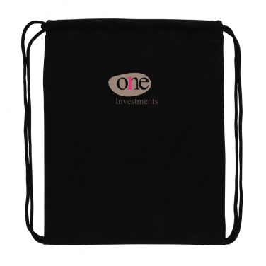 Logo trade promotional giveaway photo of: Impact AWARE™ recycled cotton drawstring backpack 145g