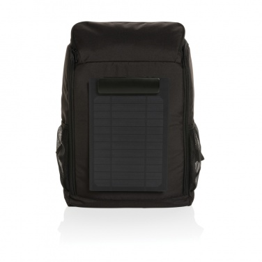 Logo trade promotional products picture of: Pedro AWARE™ RPET deluxe backpack with 5W solar panel