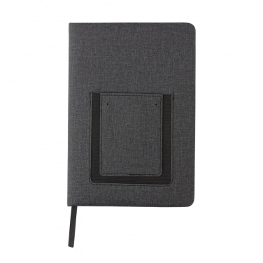 Logo trade corporate gifts picture of: Deluxe A5 Notebook with phone pocket