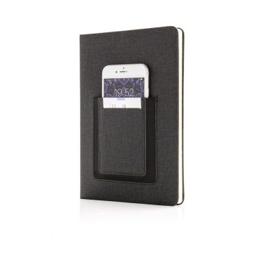 Logotrade business gift image of: Deluxe A5 Notebook with phone pocket