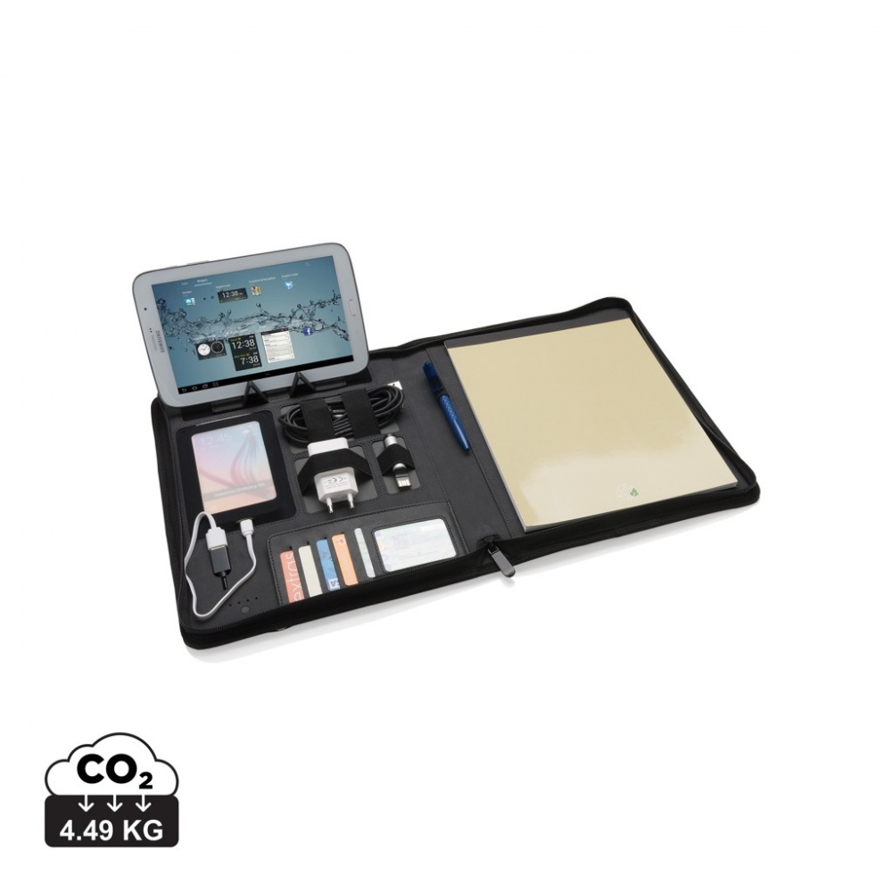 Logotrade promotional gift image of: Tech portfolio with powerbank