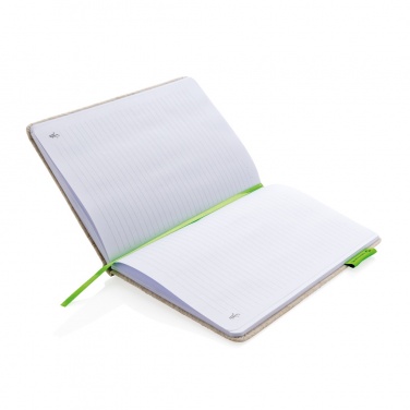 Logo trade promotional merchandise image of: A5 jute notebook