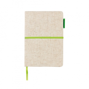 Logo trade promotional giveaways image of: A5 jute notebook