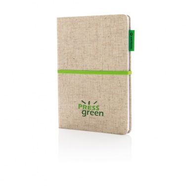 Logo trade promotional merchandise image of: A5 jute notebook