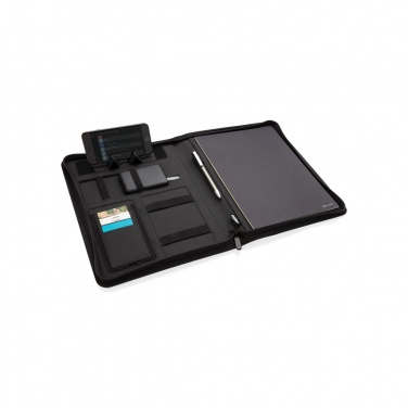 Logo trade business gift photo of: Air 5W wireless charging portfolio A4 w/ 5000 mAh powerbank