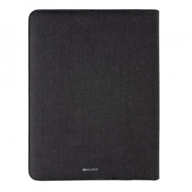 Logo trade promotional products image of: Air 5W wireless charging portfolio A4 w/ 5000 mAh powerbank