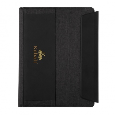 Logotrade promotional merchandise image of: Fiko 5W wireless charging portfolio A4 with powerbank