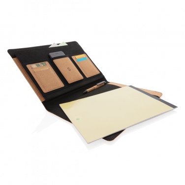Logo trade promotional item photo of: Deluxe cork portfolio A4 with pen