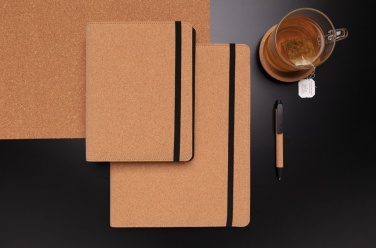 Logotrade promotional giveaway image of: Deluxe cork portfolio A4 with pen