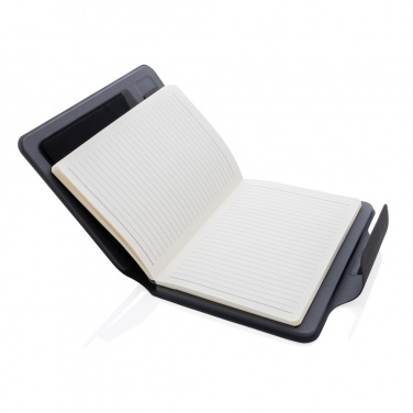 Logo trade promotional giveaways image of: Artic Magnetic 10W wireless charging A5 notebook