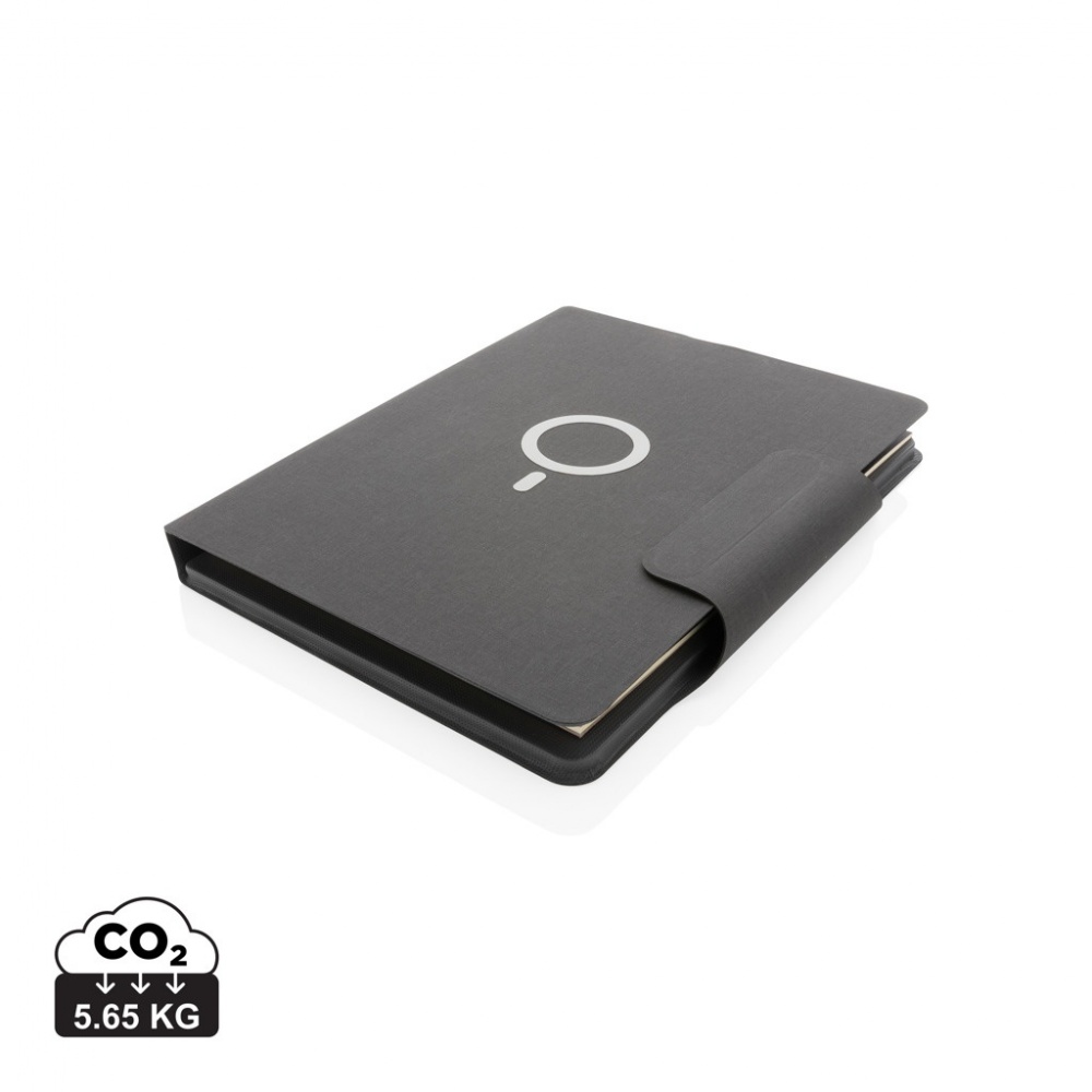 Logo trade promotional gift photo of: Artic Magnetic 10W wireless charging A4 portfolio