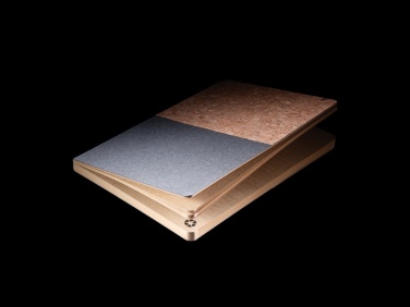 Logo trade promotional giveaways image of: A5 cork & kraft notebook