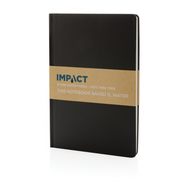Logotrade promotional item picture of: A5 Impact stone paper hardcover notebook