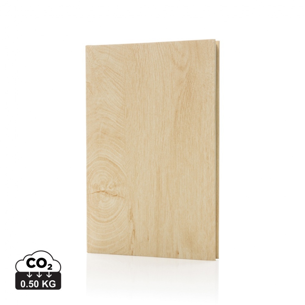 Logo trade promotional giveaways picture of: Kavana wood print A5 notebook