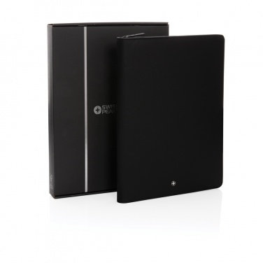 Logo trade promotional gifts image of: Swiss Peak Heritage RCS rPU A4 portfolio with zipper