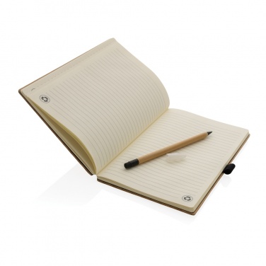 Logotrade advertising products photo of: Bamboo notebook and infinity pencil set