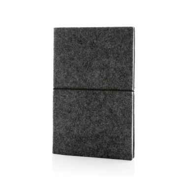 Logotrade promotional giveaway image of: GRS certified recycled felt A5 softcover notebook