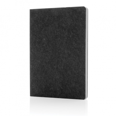 Logotrade promotional giveaway image of: Phrase GRS certified recycled felt A5 notebook