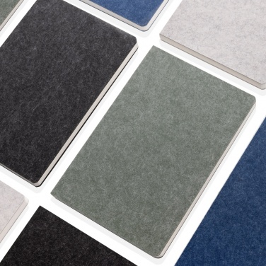 Logotrade corporate gifts photo of: Phrase GRS certified recycled felt A5 notebook